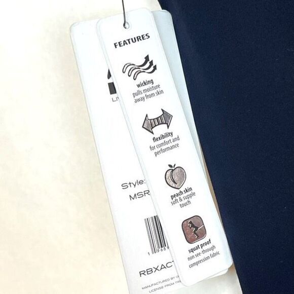 NWT RBX Active Leggings Women's Small Blue Capri Flat Front Stretch High-Rise - Picture 6 of 14